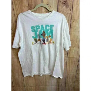 Space Jam Looney Tunes Tshirt Basketball Lebron James Size S2XL